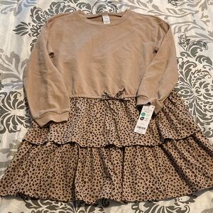Carter's Beige Leopard Print Dress
